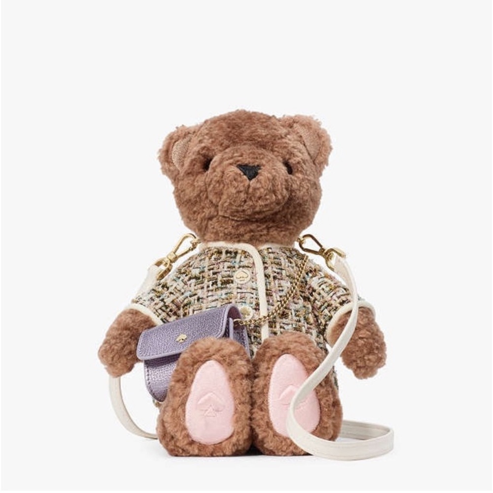 Kate Spade Oh What Fun Katy Bear novelty collectible crossbody purse bundle.